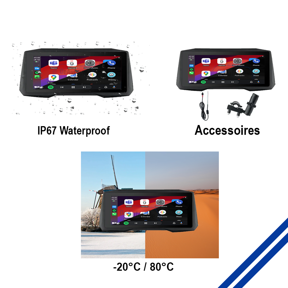 CarPlay pour moto | CarPlay & Android Auto | Bluetooth | M7 Pro