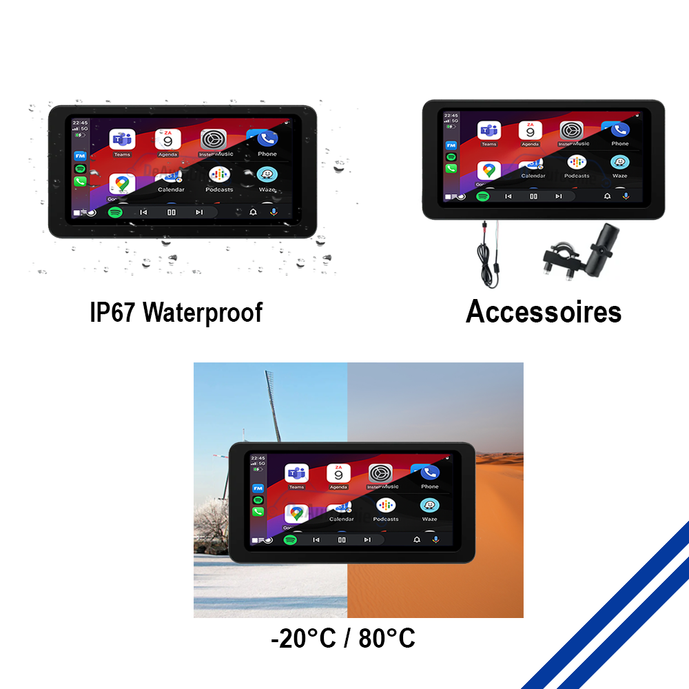 CarPlay pour moto | CarPlay & Android Auto | Bluetooth | M6 Pro
