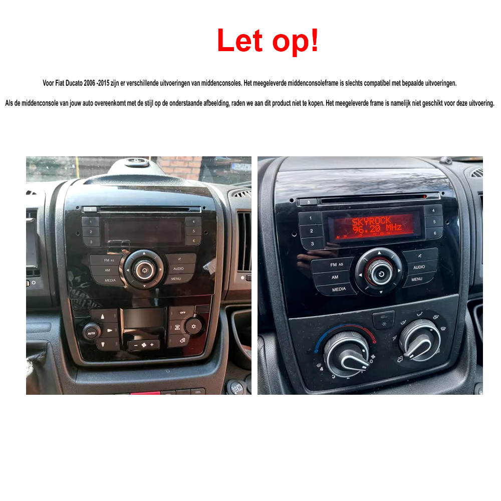 Fiat Ducato | Carplay & Android Auto 2007 à 2015