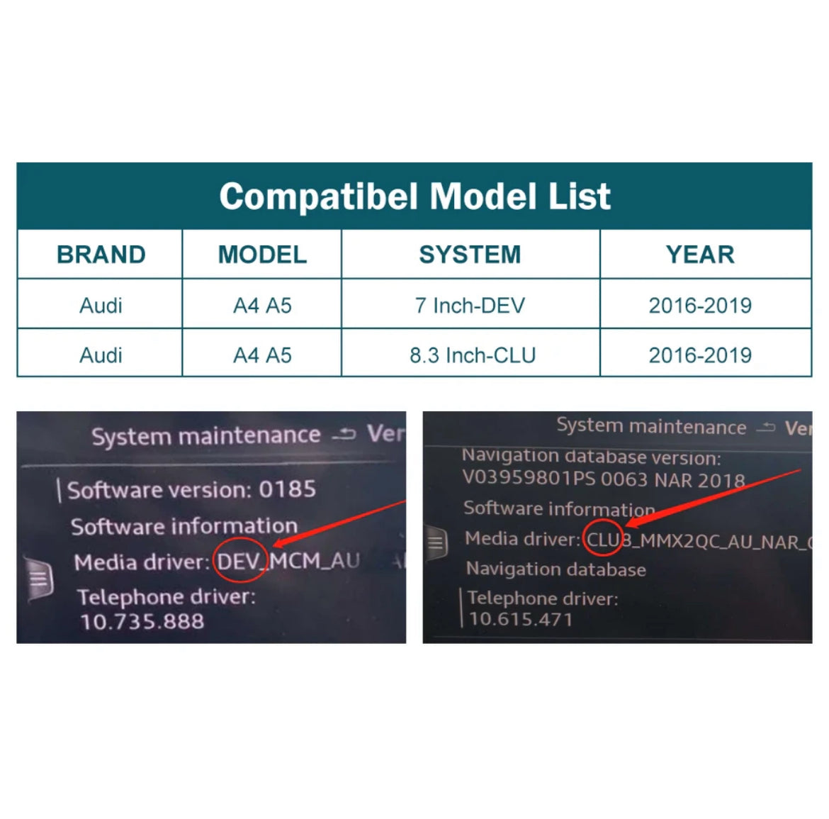 CarPlay & Android Auto | Module Audi 2013 à 2018 | Sans fil